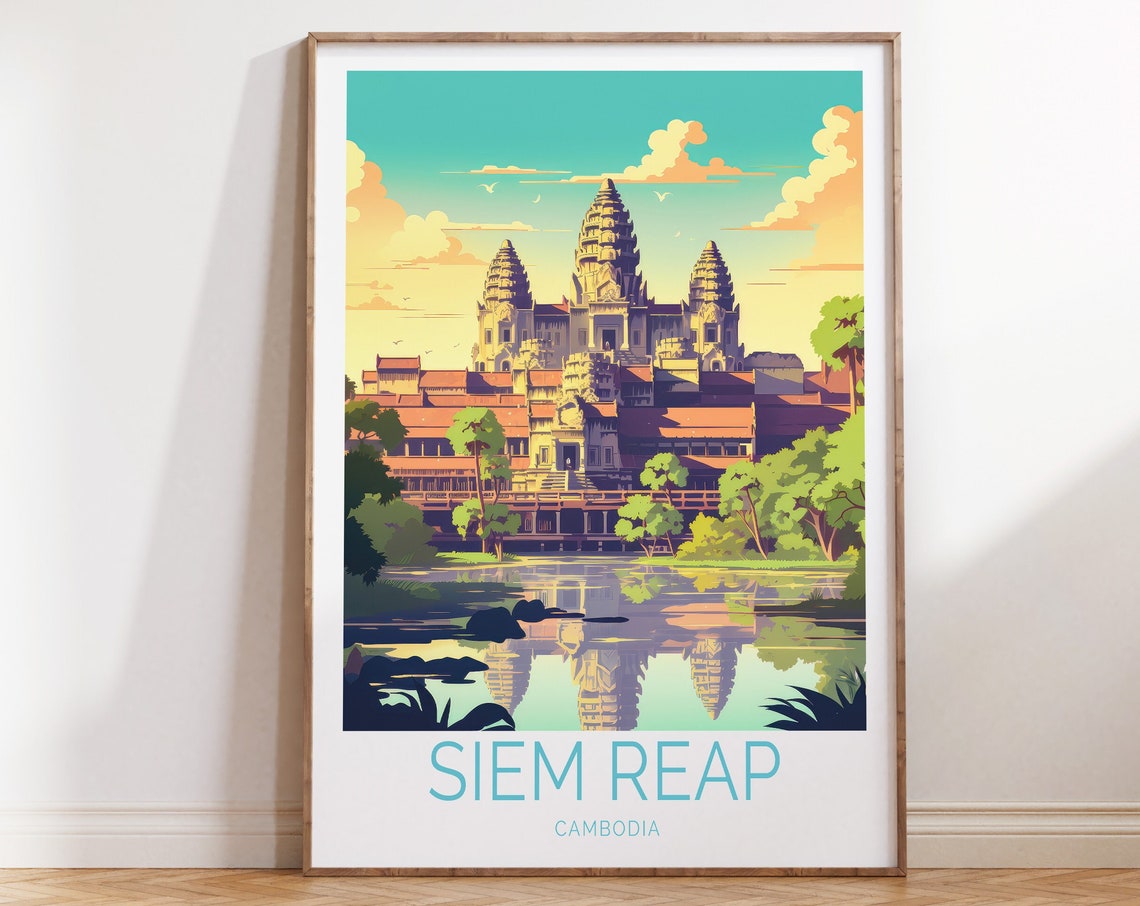 Siem Reap Cambodia Travel Poster Siem Reap Cambodia Poster Siem Reap Cambodia Travel Wall Art Cambodia Travel Gift Traveler Gift