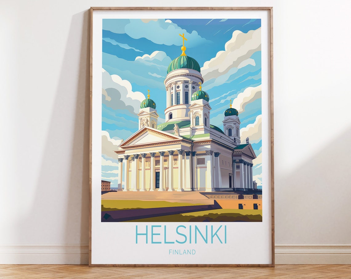 Helsinki Finland Travel Poster Helsinki Travel Poster Helsinki Travel Wall Art Helsinki Finland Travel Gift Finland Travel Arts