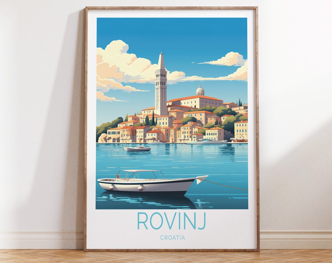 Rovinj Croatia Travel Poster Rovinj Croatia Poster Rovinj Croatia Travel Wall Art Birthday Presents Rovinj Travel Wall Decor