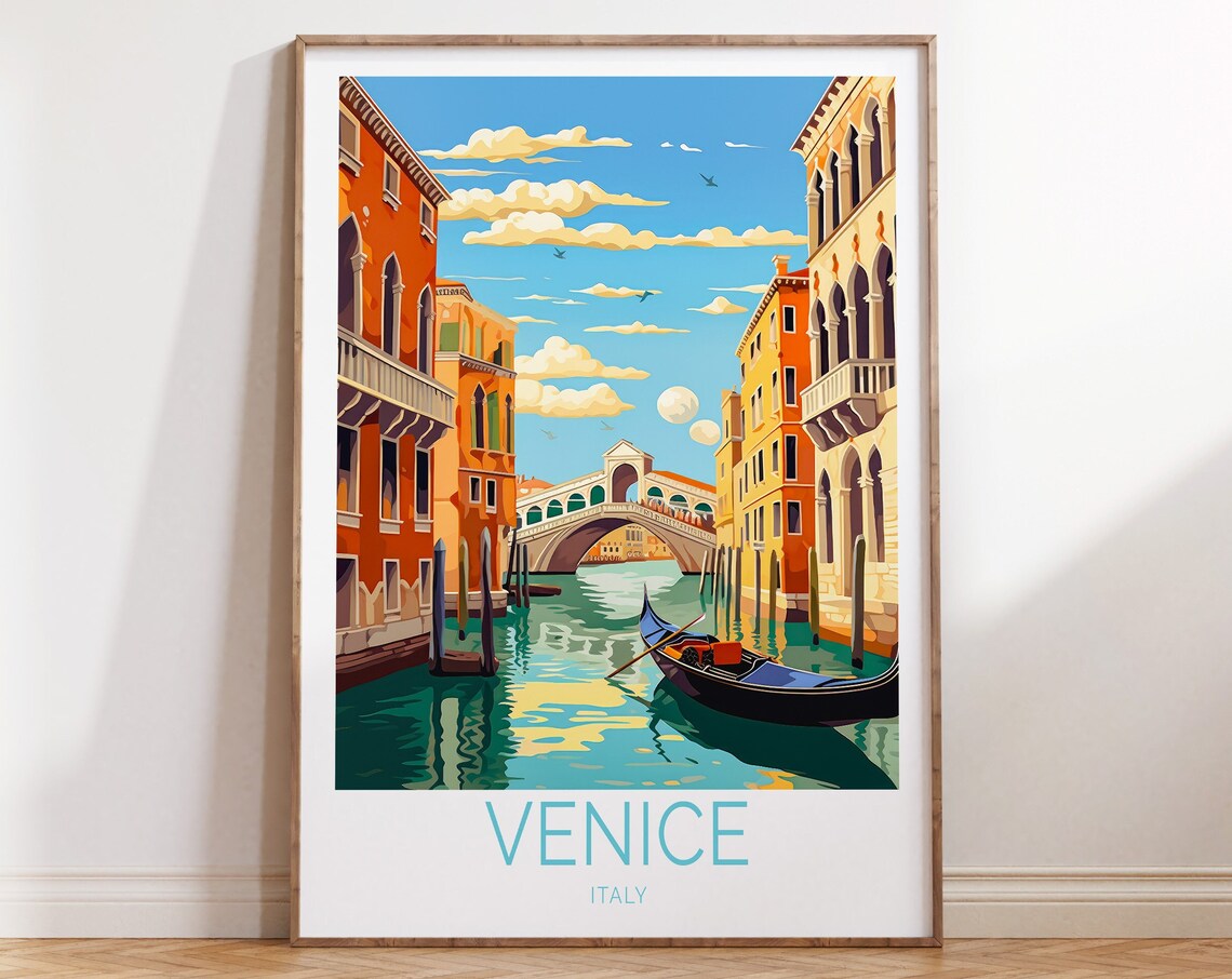 Venice Travel Poster, Italy Travel Wall Art