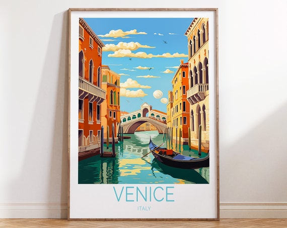 Venice Travel Poster, Italy Travel Wall Art