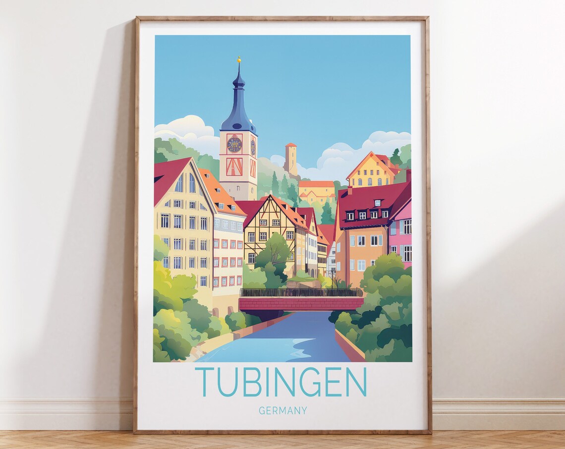 T fcbingen Germany Travel Poster, Europe Wall Art