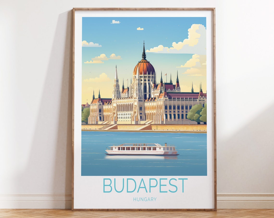 Budapest Hungary Travel Poster Budapest Hungary Poster Wall Art Budapest Hungary Travel Wall Art Travel Poster Birthday Gifts