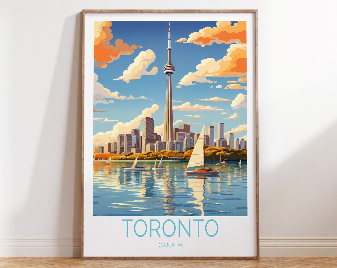 Toronto Travel Poster, Toronto Canada Travel Poster