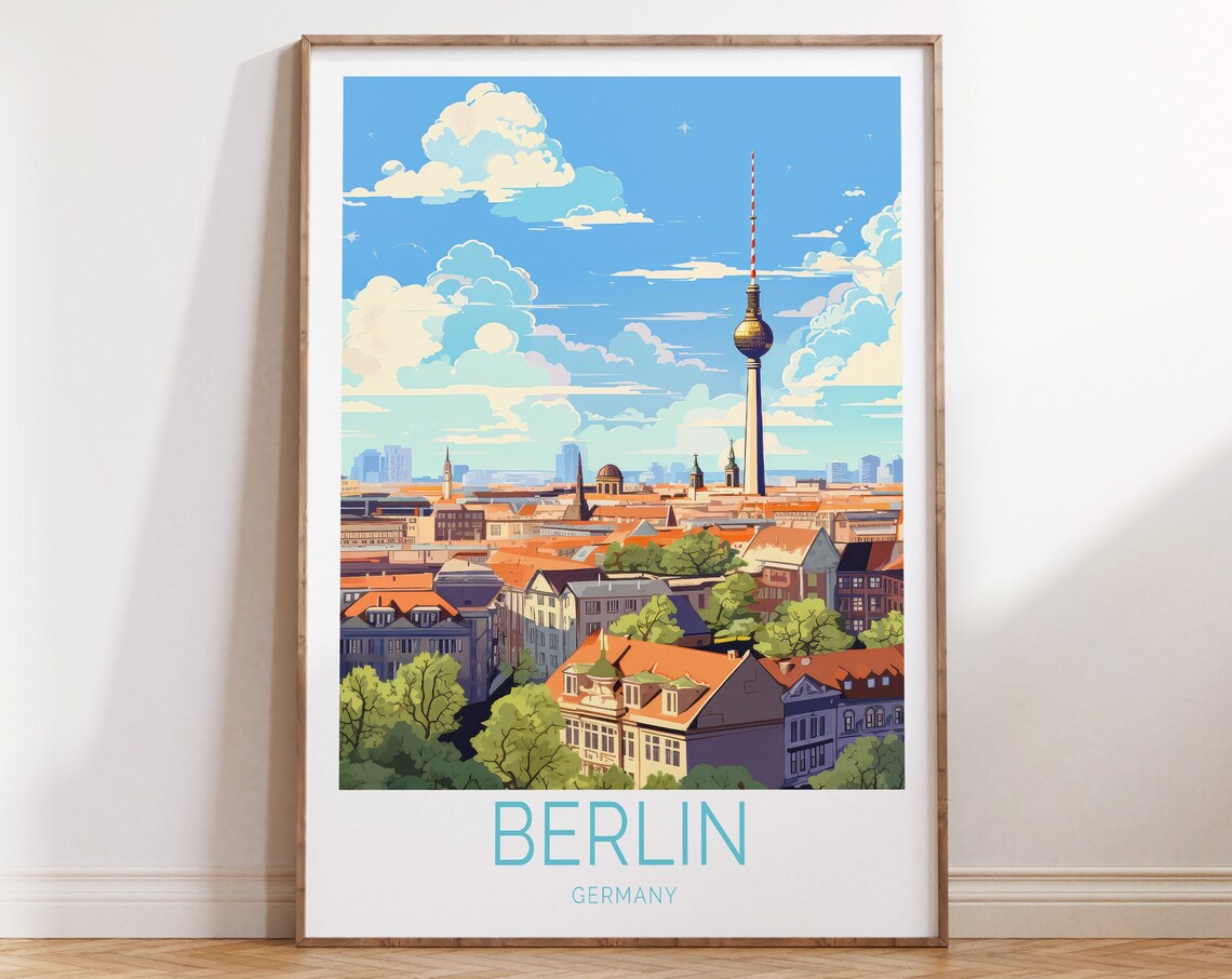 Berlin Germany Travel Poster, Europe Travel Art