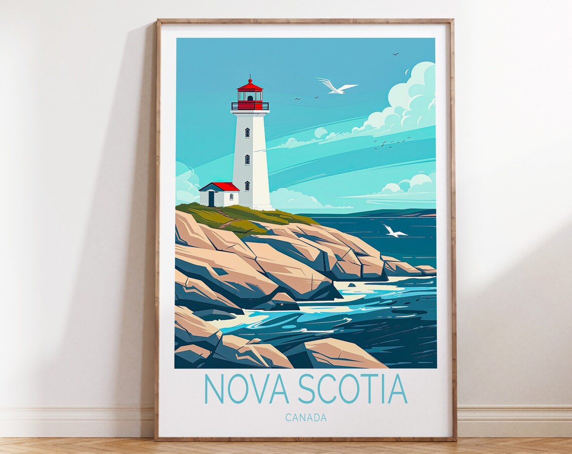 Nova Scotia Canada Travel Poster, Halifax Castle