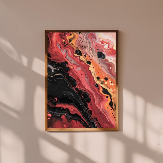 Colorful Abstract Expressionism Art Print Modern Home Decor