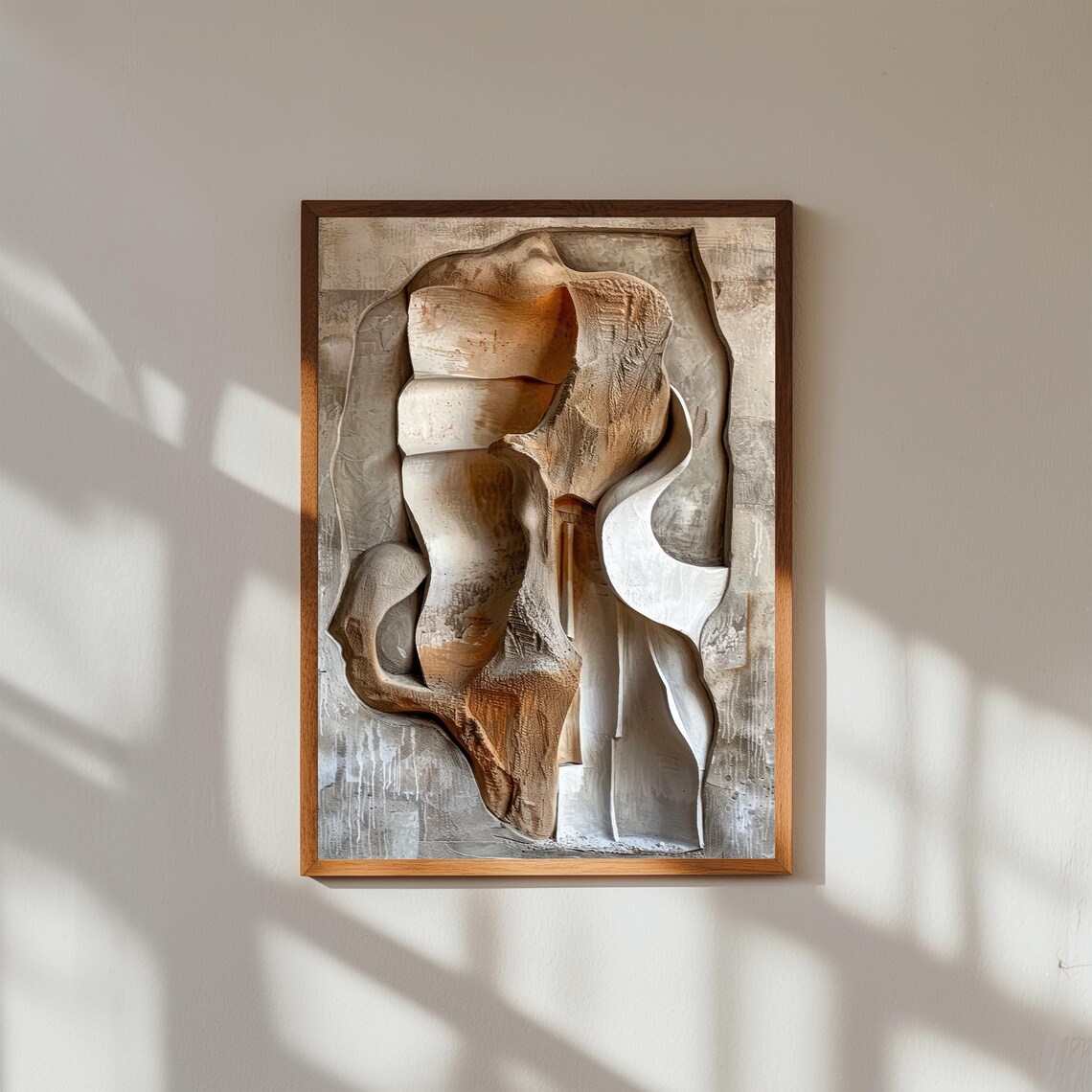 Abstract Relief Wall Art Print 3d Textured Modern Sculpture