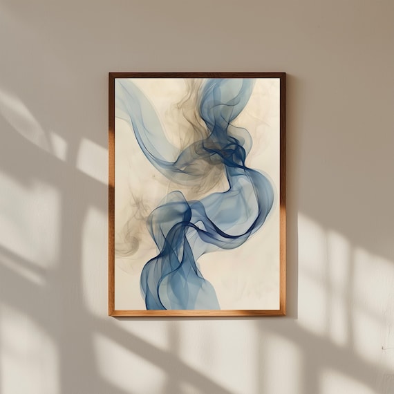Lyrical Abstraction Art Print Expressive Modern Wall Decor Framed