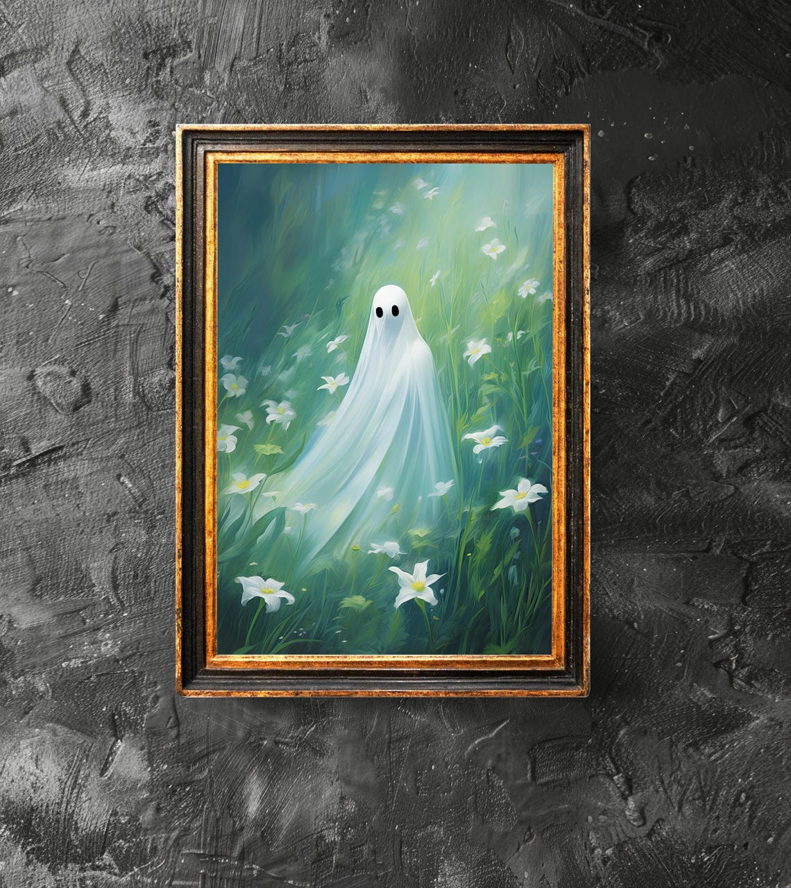In The Flower Forest Poster Spooky Art Cute Halloween Funny Print