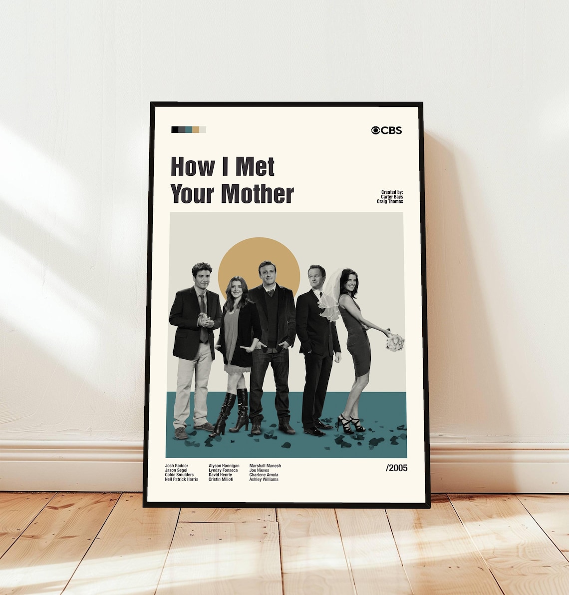 How I Met Your Mother Minimalist TV Show Poster in Retro Style