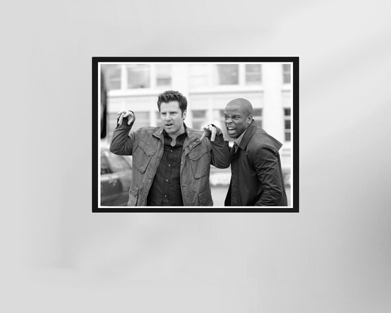 Psych TV Show Shawn and Gus Black and White Photography Poster