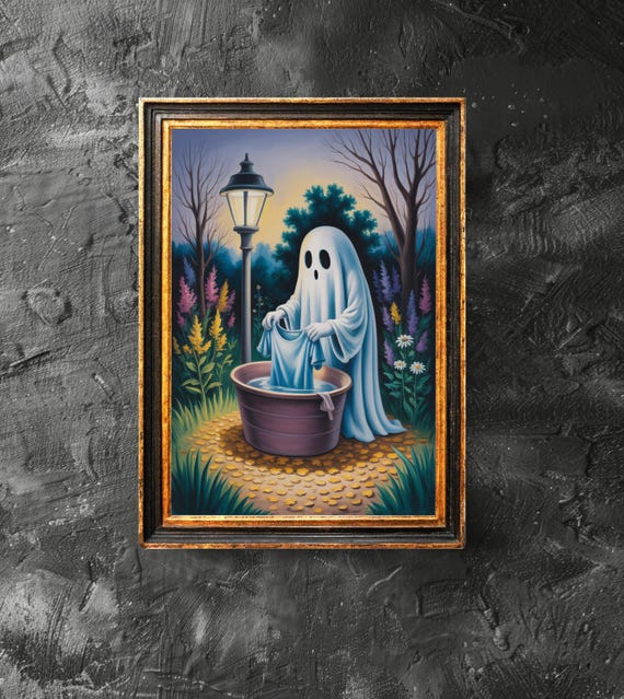 Laundry Day Hanging Halloween Decor Fun Room Art