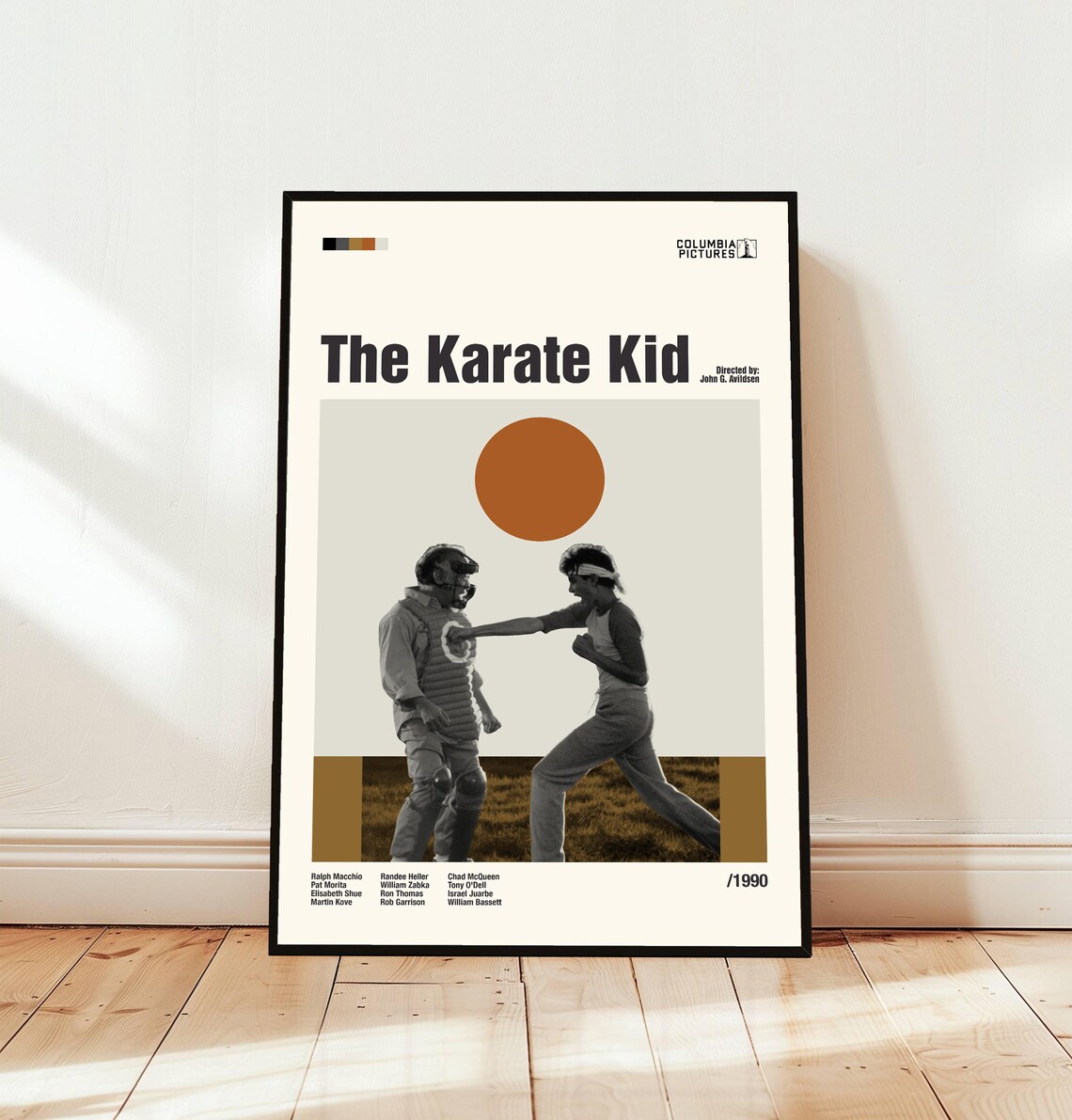 The Karate Kid 1990 Minimalist Midcentury Classic Movie Poster