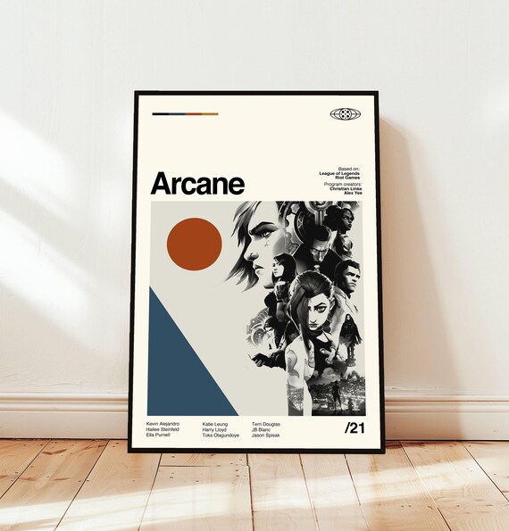 Arcane 2021 Animated Series Poster League of Legends Inspired Fan Art