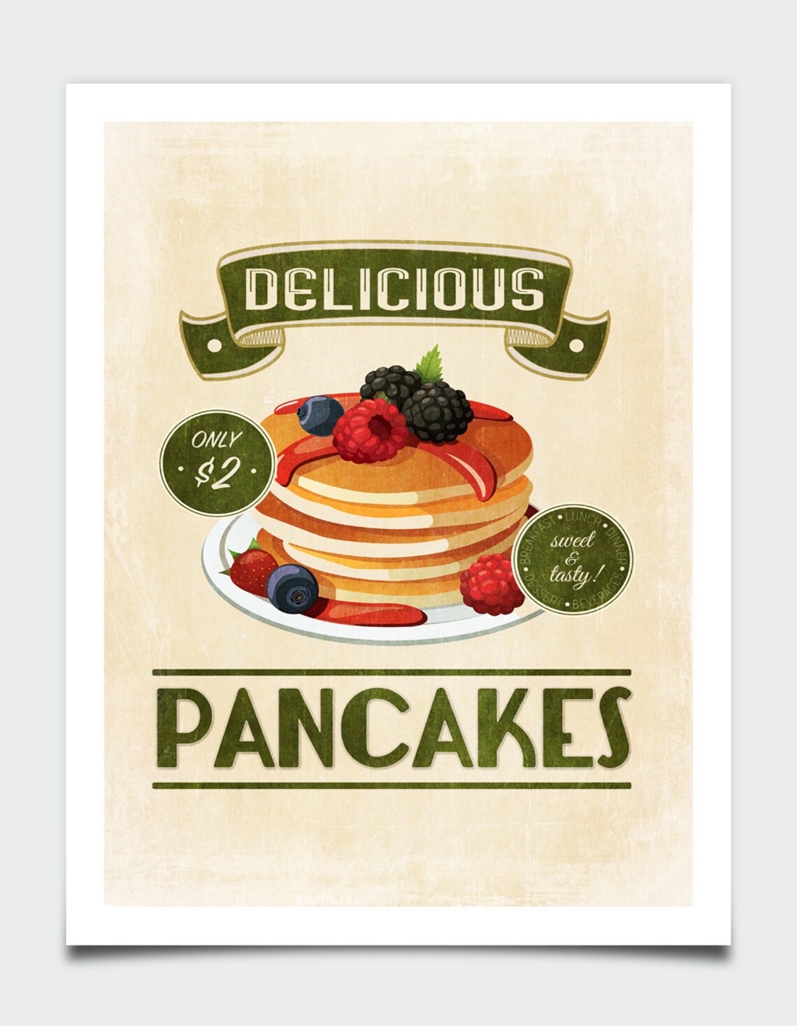 Retro Kitchen Sign, Poster Print Gift For Cook - Image 2