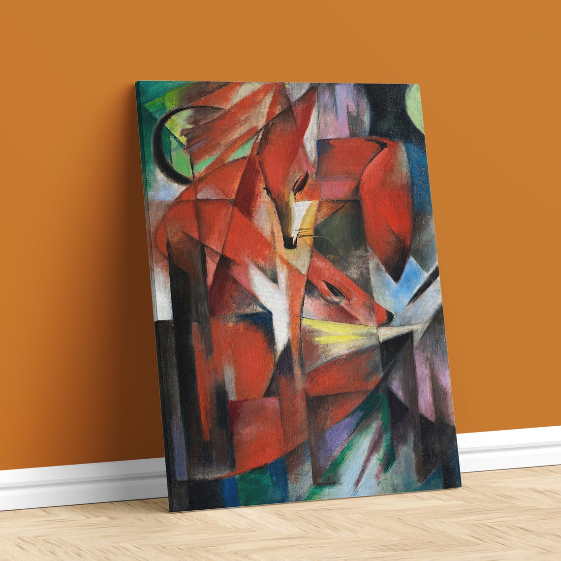 Franz Marc The Foxes 1913 Famous Cubist Expressionist Art Print