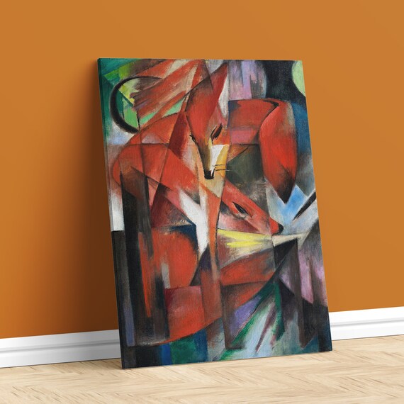 Franz Marc The Foxes 1913 Famous Cubist Expressionist Art Print