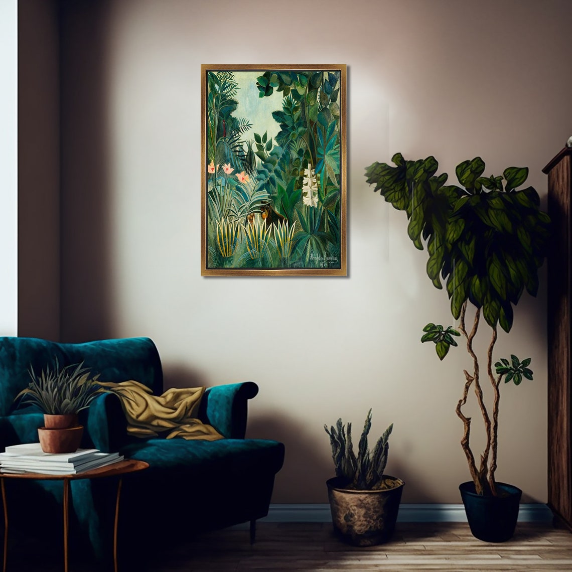 Henri Rousseau The Equatorial Jungle 1909 Tropical Forest Scene Poster - Image 2