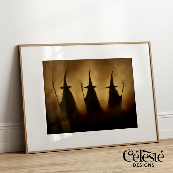 Witch Halloween Art Print Spooky Witchcore Decor