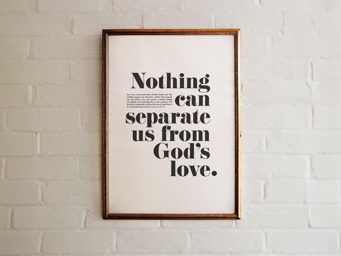 Romans 8:38-39 Bible Verse Art, Christian Scripture - Image 5