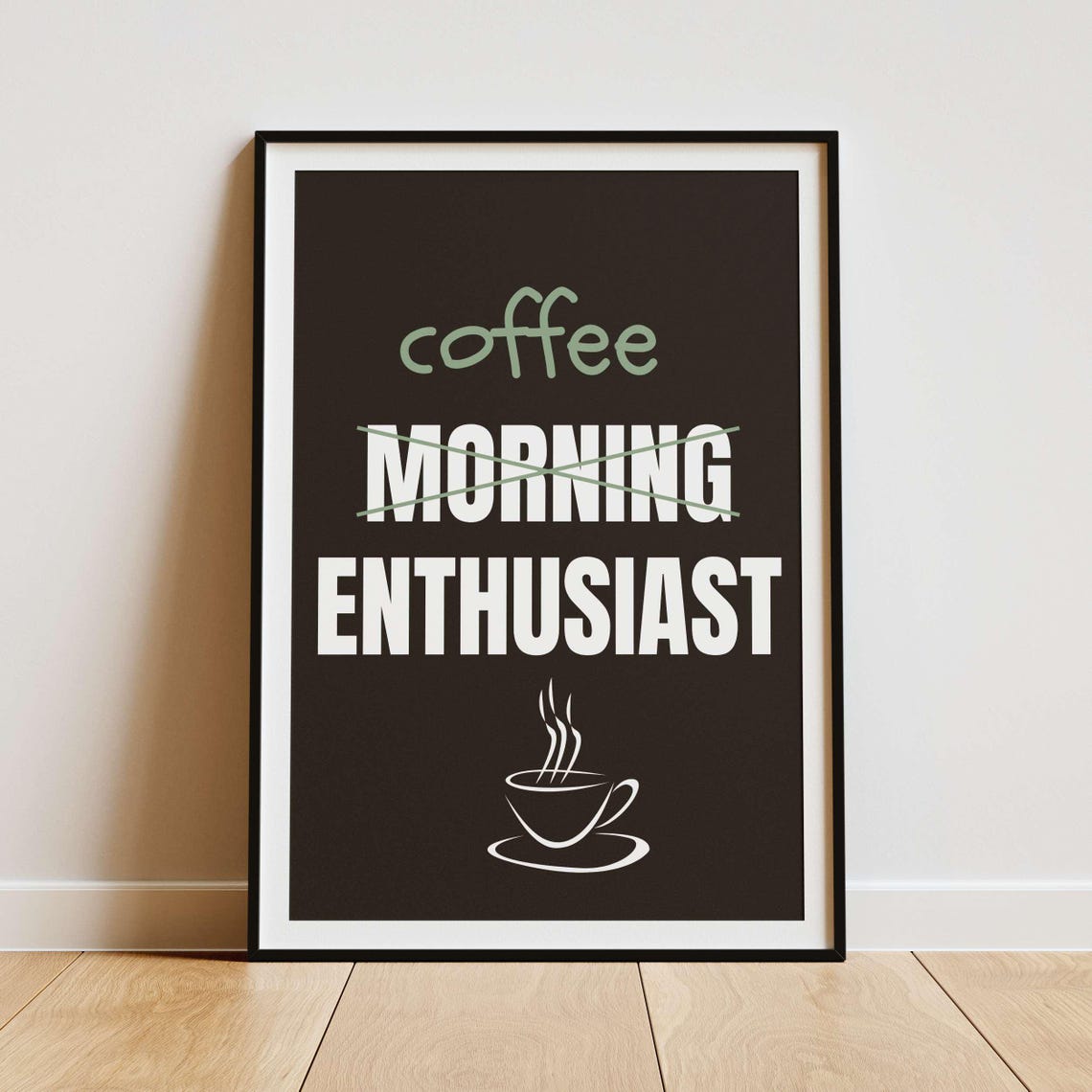 Coffee Enthusiast Unframed Funny Poster Humorous Home Decor Wall Art Gift Idea - Image 5