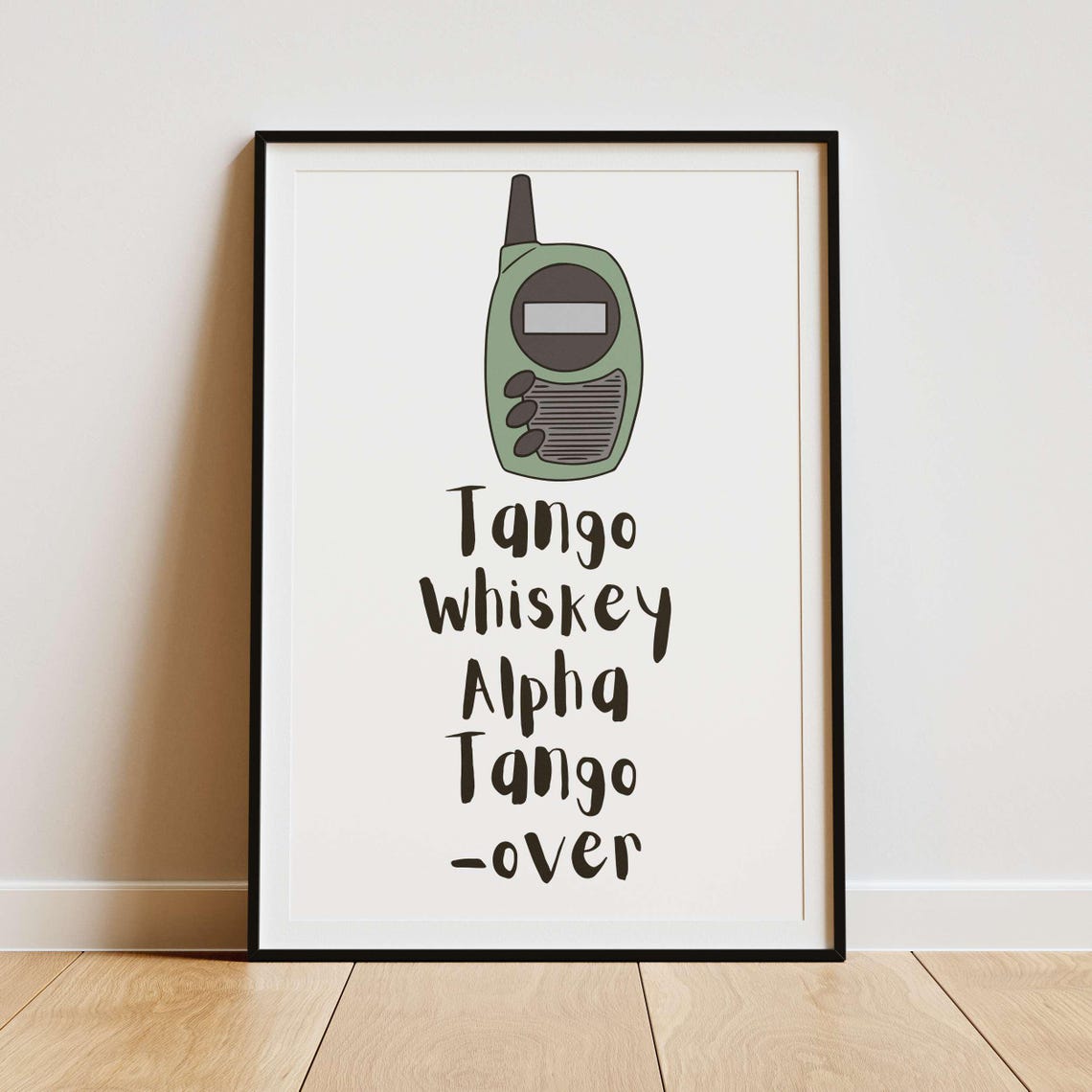 Tango Whiskey Alpha Tango Over Radio Sage Funny Saying Poster - Image 2
