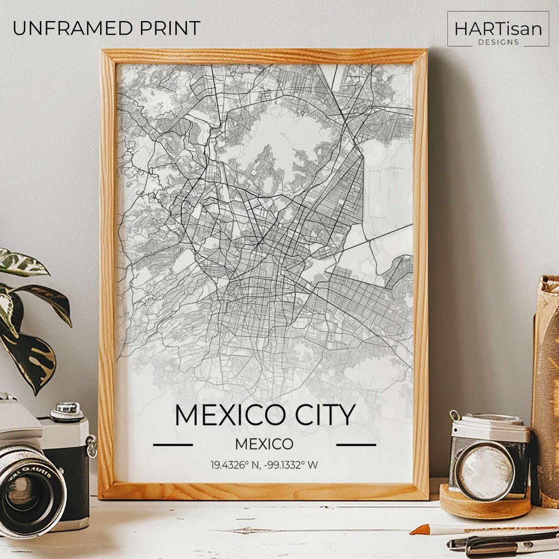 Mexico City Mexico Street Map Gradient Art Travel Gift Poster - Image 5