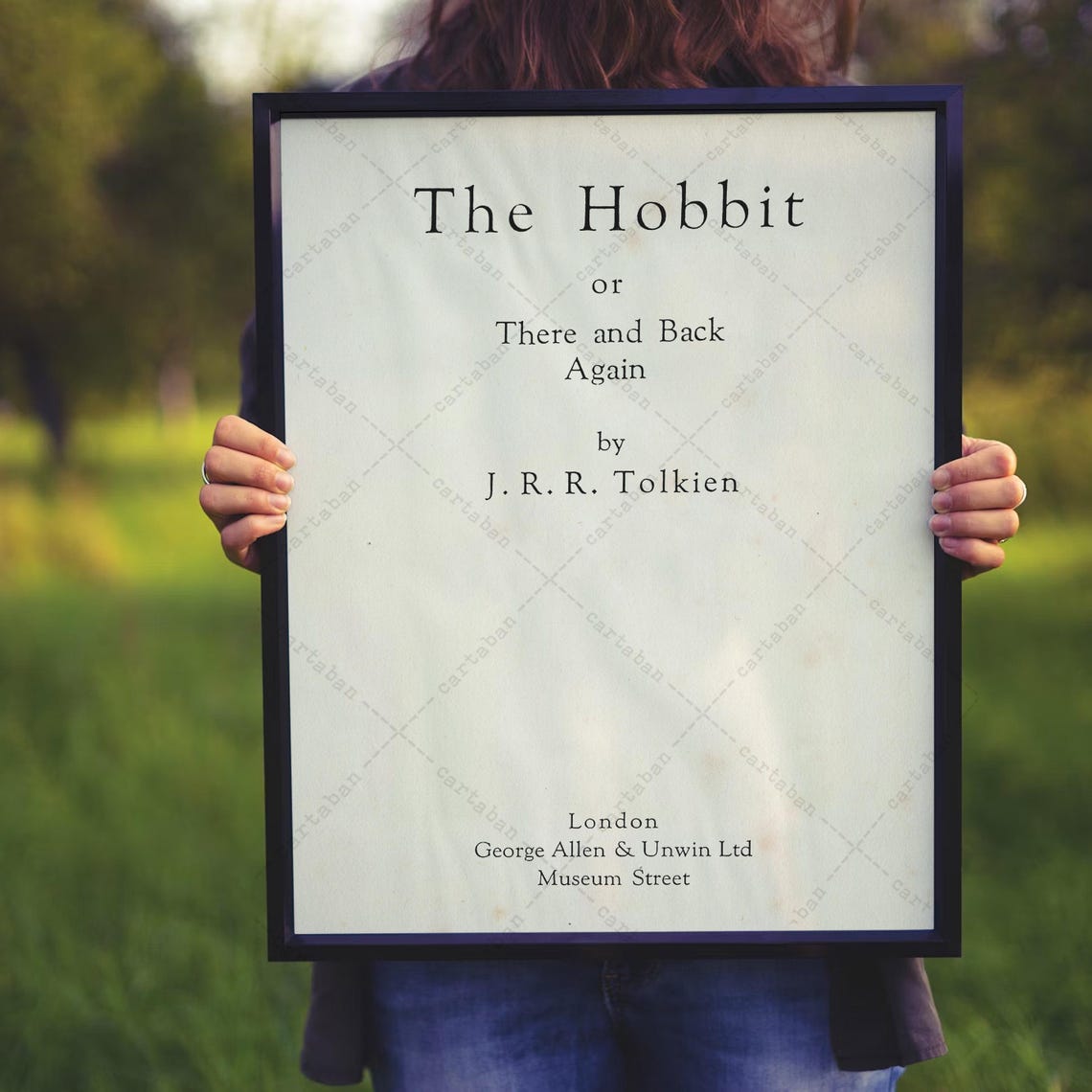 J R R Tolkien The Hobbit There And Back Again Vintage Title Page Print - Image 4