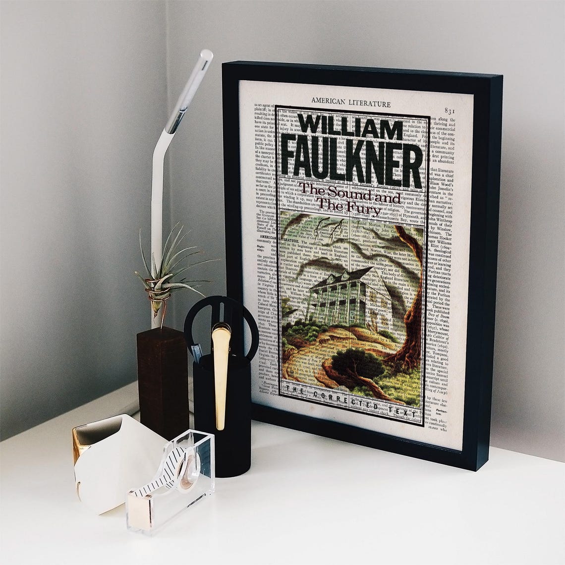 The Sound And The Fury By William Faulkner Instant Print Locally Book Lover Gifts Wall Art Reading Nook Decor Gifts Book Cover - Image 2