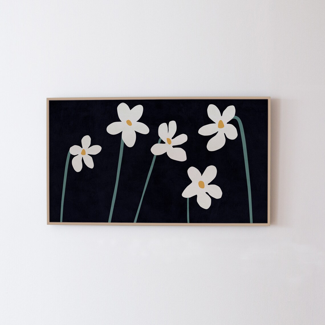 Spring Flowers Modern Boho Art Print for Frame TV