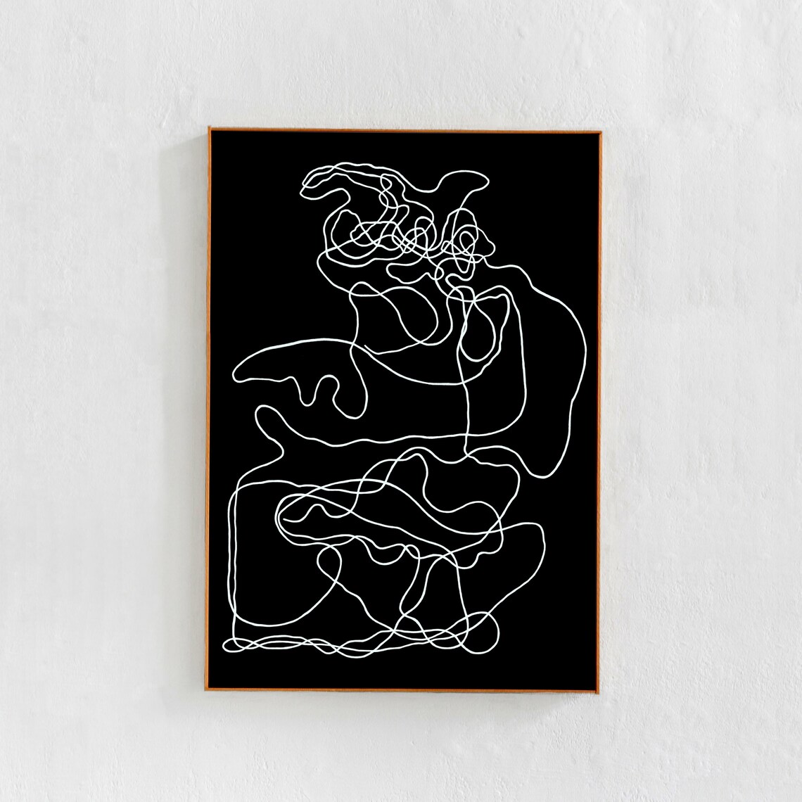 Modern Abstract Line Art for Living Room