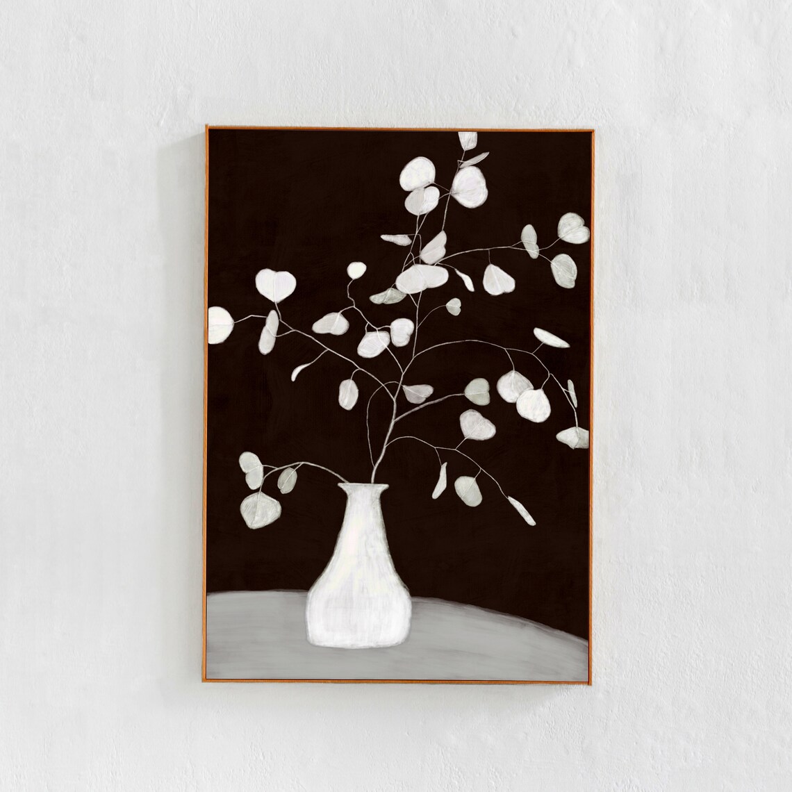 Honesty Plant Illustration, Scandi Boho Art Print