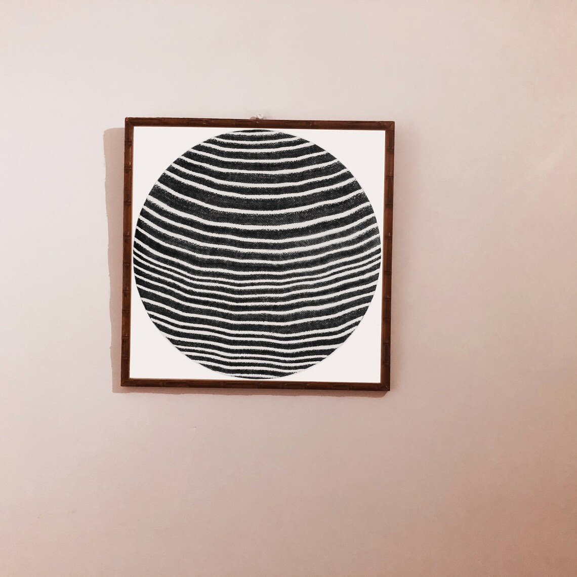 Abstract Circle Print, Black and White Modern Art Print - Image 2