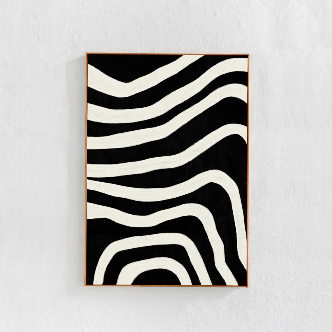 Abstract Waves Poster, Scandinavian Boho Decor