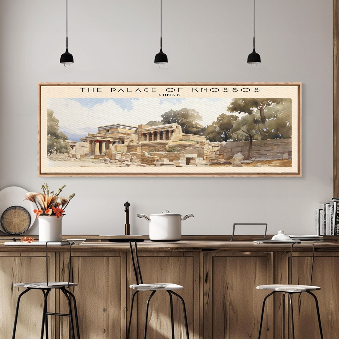 The Palace Of Knossos Retro Travel Poster Art Print
