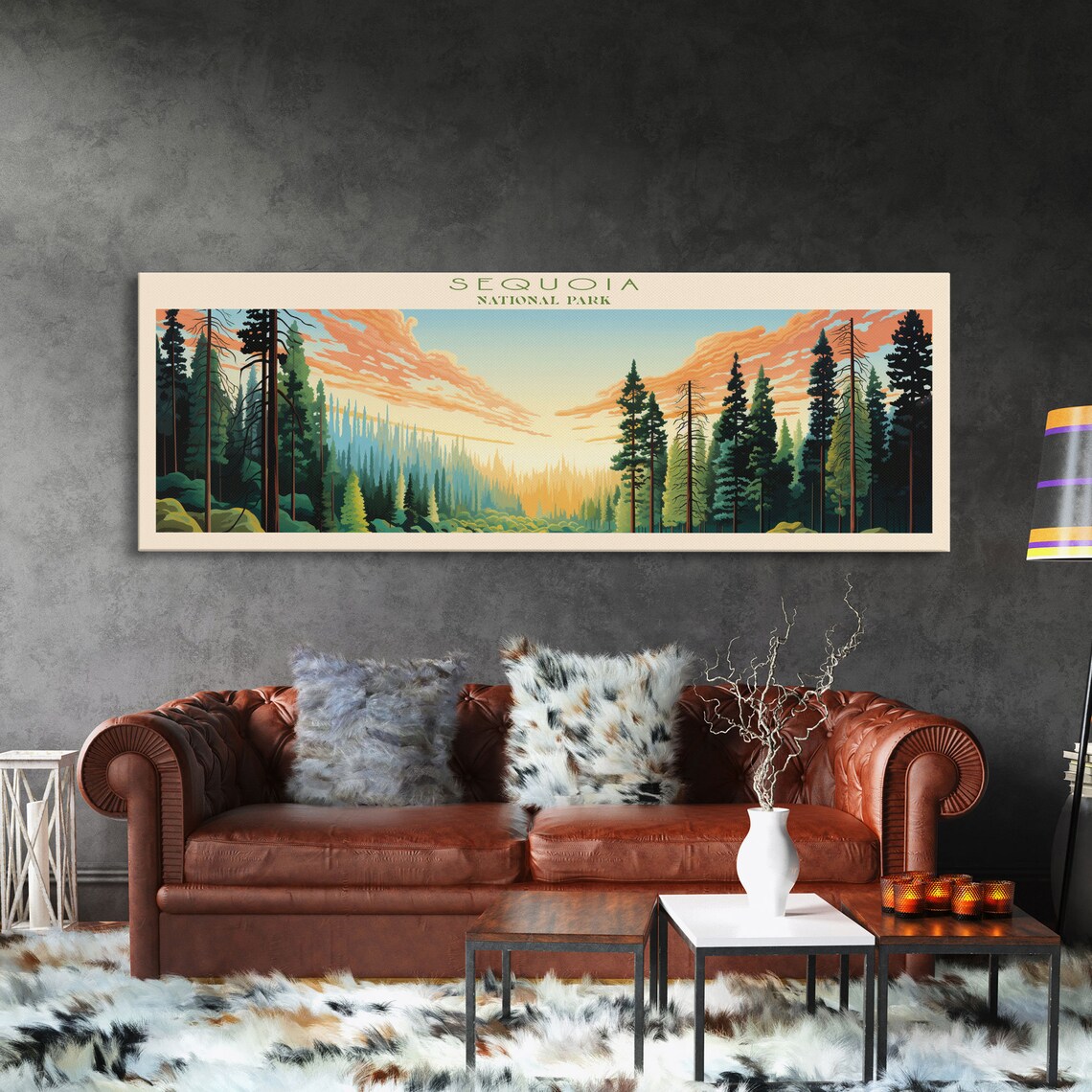 Sequoia National Park, Minimalist Mid-Century Travel Poster - Image 3