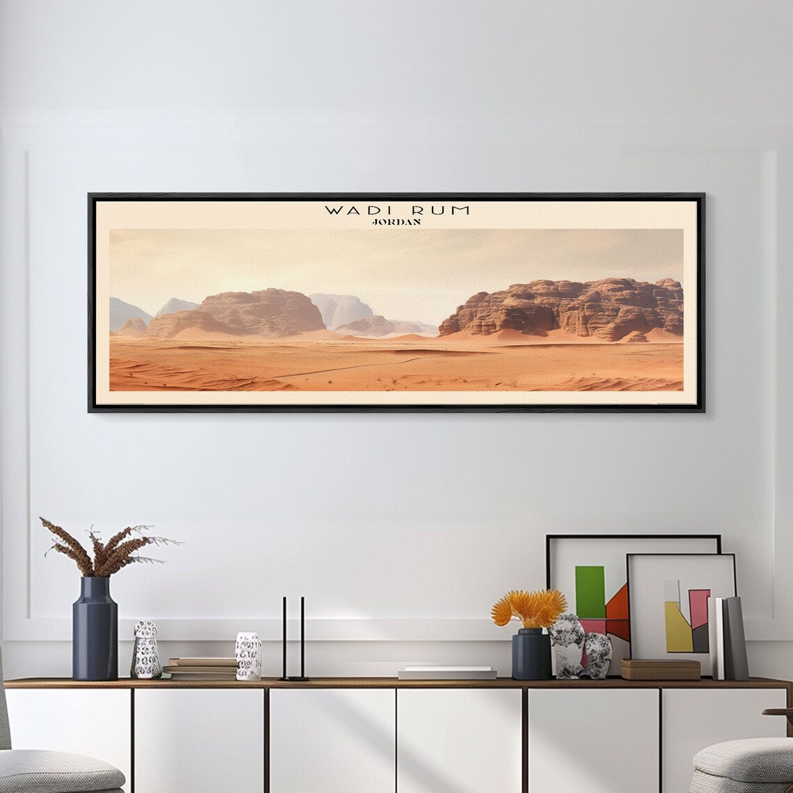 Wadi Rum Framed Print Travel Poster Panoramic Wall Art Home Decor Gift For Travel Lover Wall Hanging - Image 5