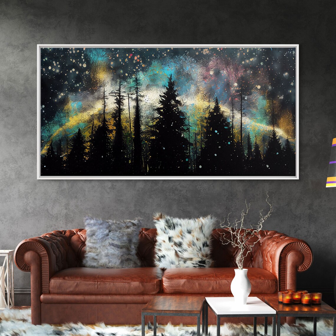 Pine Tree Forest Landscape Wall Art Print Gift