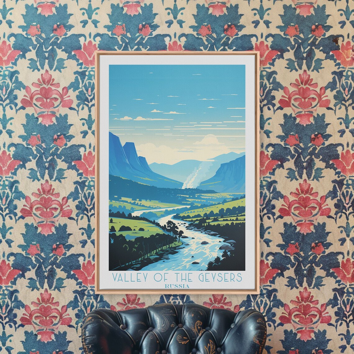 Valley Of The Geysers Russia Steaming River Valley View Travel Poster - Image 2