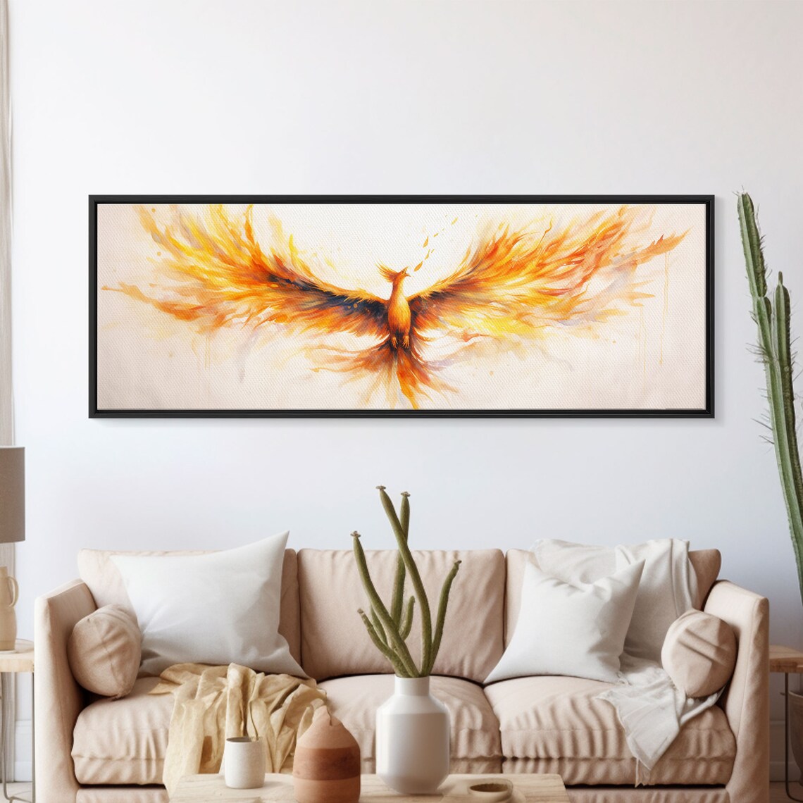 The Phoenix Panoramic Print, Mystical Rebirth Poster - Image 5