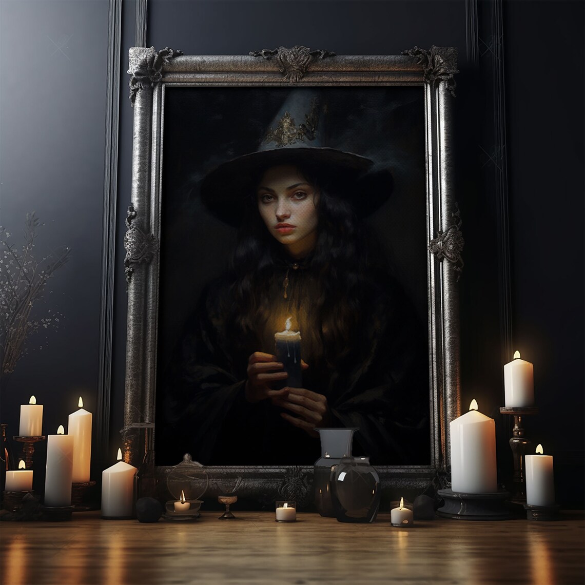 The Witch and the Candle, Gothic Victorian Art Print - Image 4