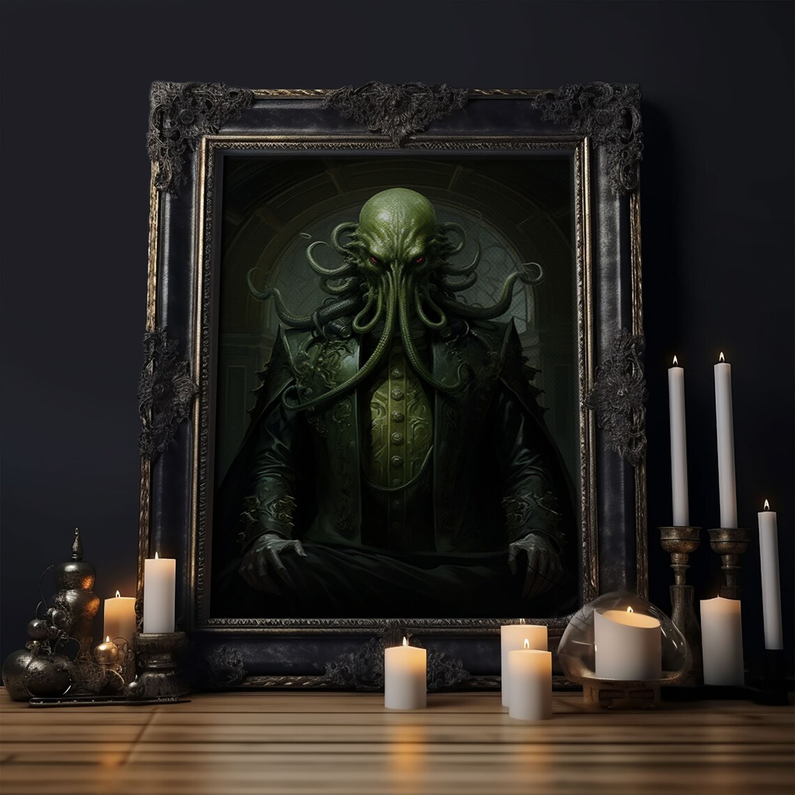 Demon Cthulhu Gothic Halloween Wall Art Print