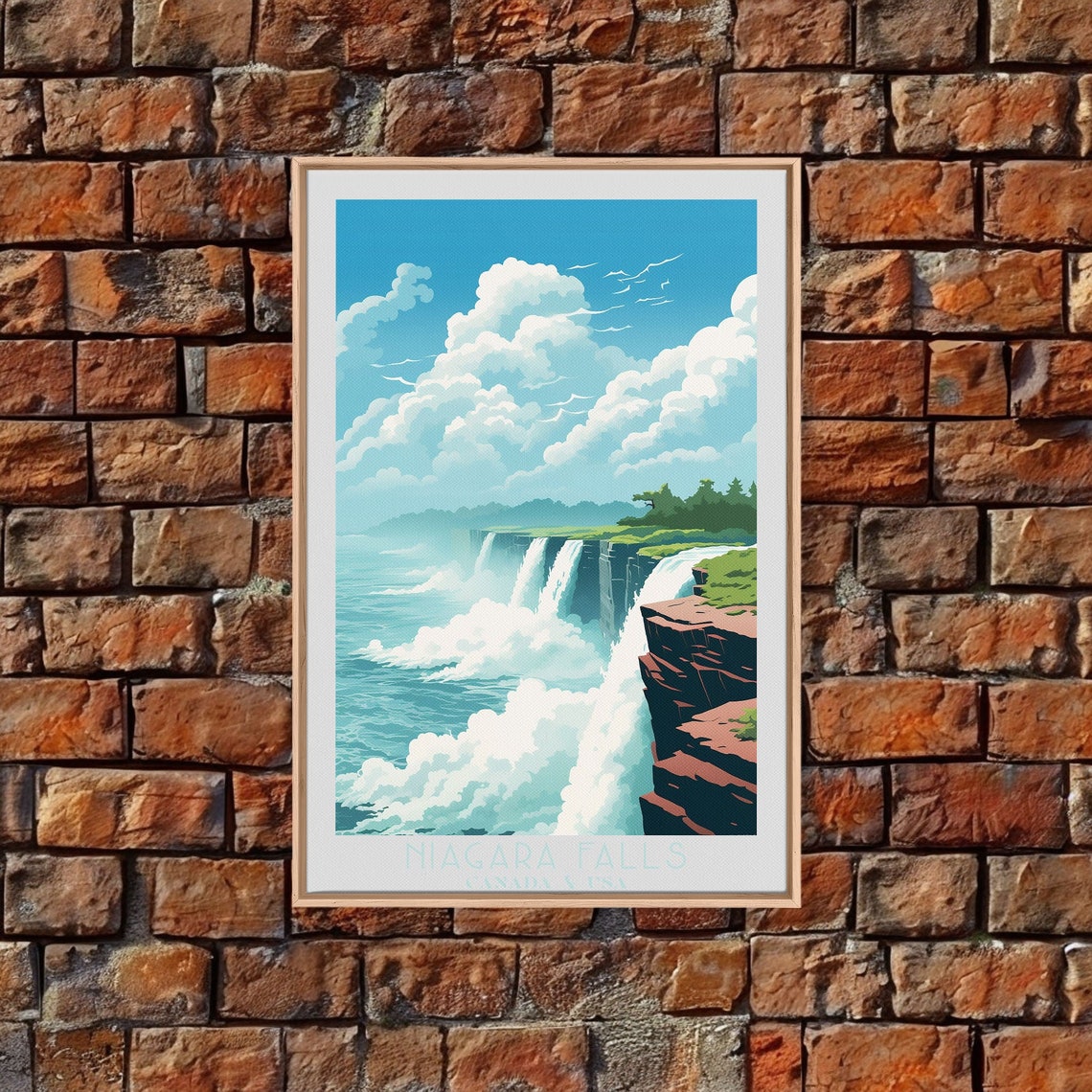 Niagara Falls Canada USA Thundering Cascades Misty Cliffs Poster - Image 6