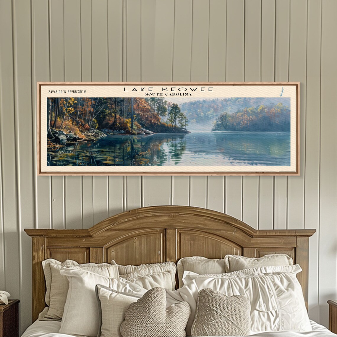 Lake Keowee South Carolina Travel Poster, Lake House Decor - Image 6