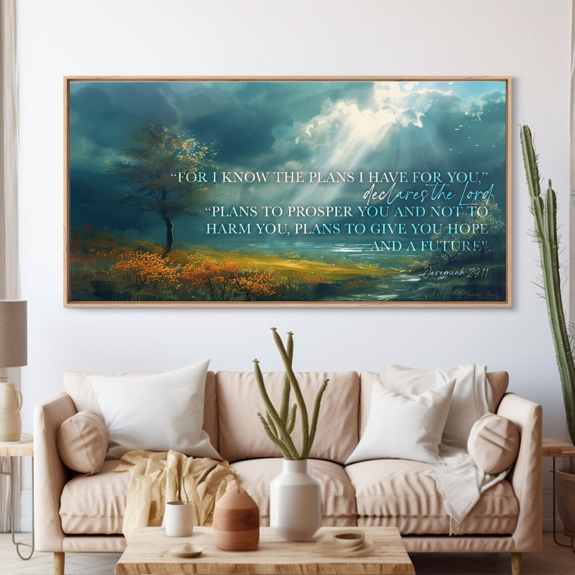Jeremiah 29:11 Bible Verse Art Print, Scripture Decor - Image 3