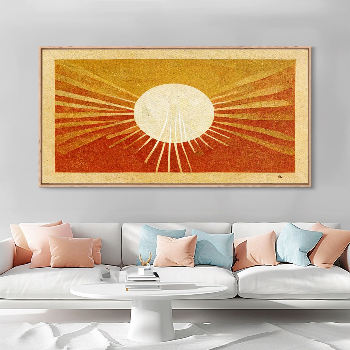 Midcentury Sunburst Art Deco Style Wall Art Print - Image 6