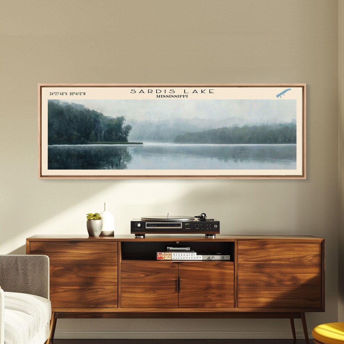 Sardis Lake Mississippi Travel Poster, Lake Scene - Image 4