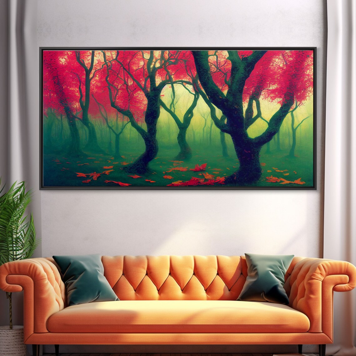 Japanese Maple Forest, Nature Landscape Art Print - Image 5