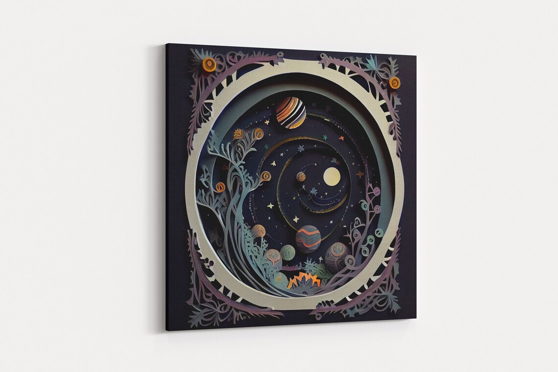 Van Gogh Starry Night Decoupage Layered Art Print - Image 6